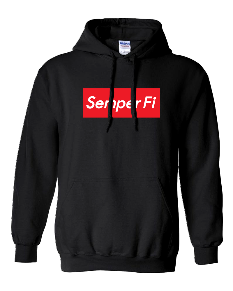 Semper Fi  Logo Box Hoodie