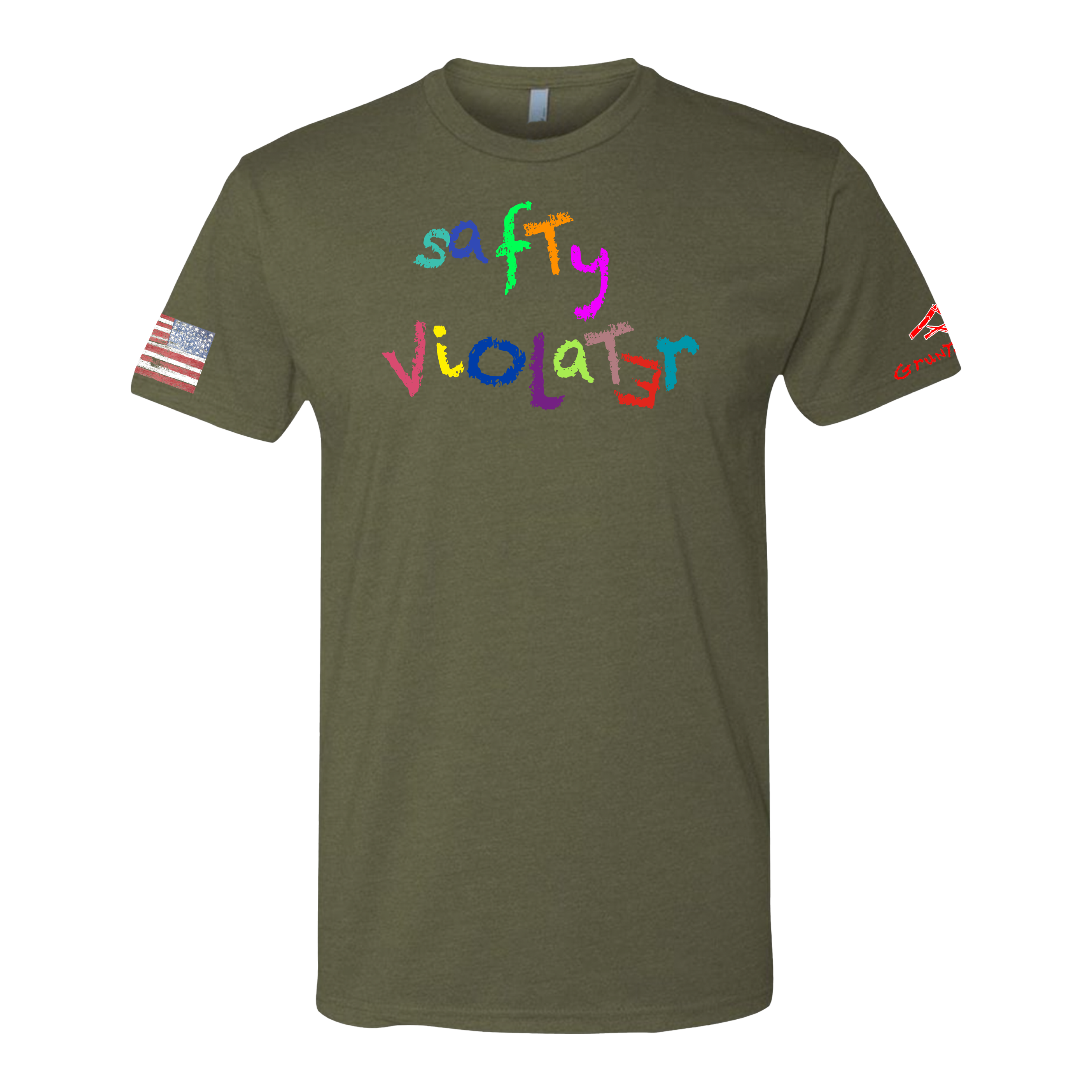 SAFETY VIOLATOR Crayon Shirt (OD OR CHARCOAL GRAY)