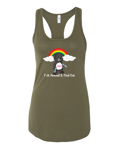 FAFO BEAR-Womens  Racerback tank