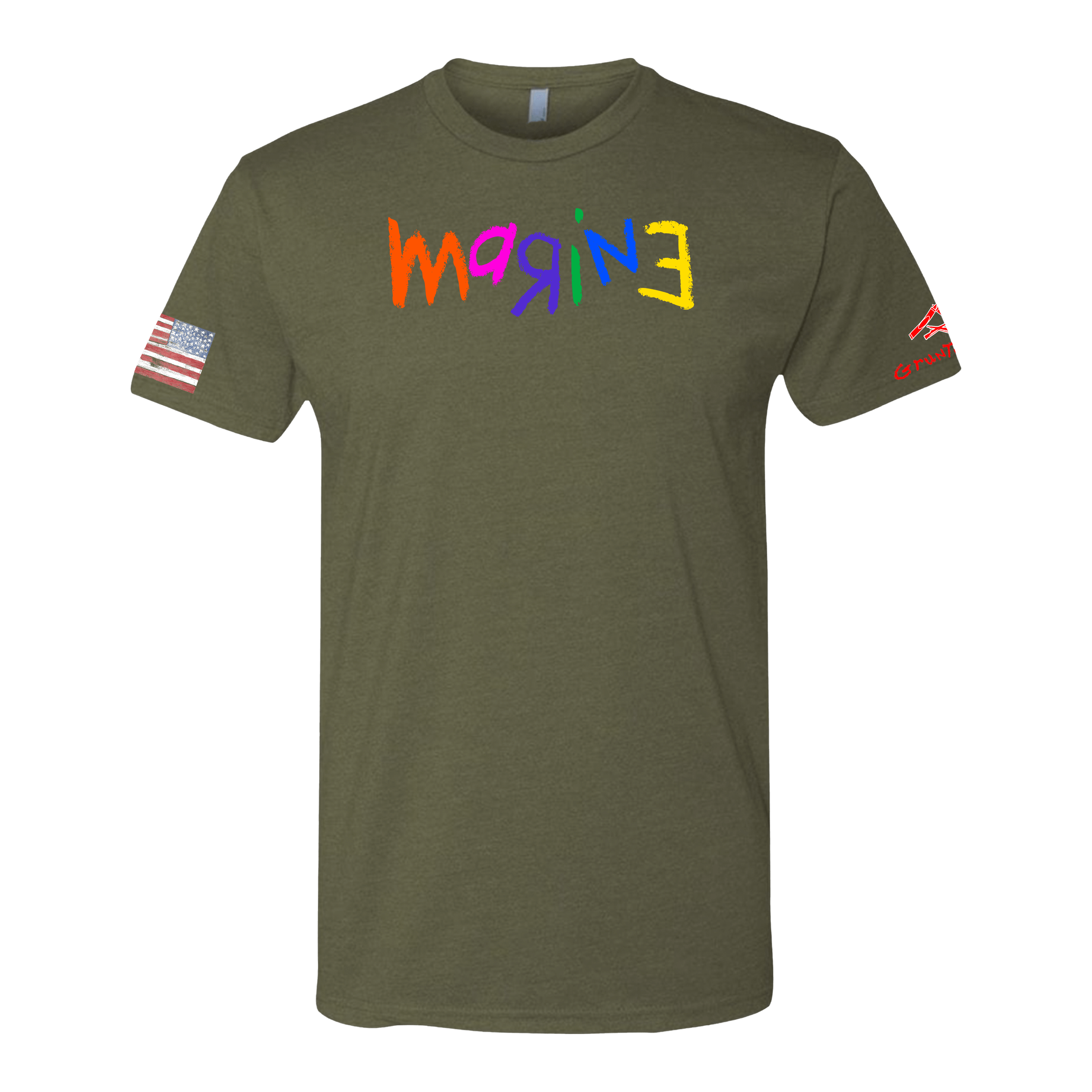 MARINE FULL COLOR Crayon Shirt (OD OR CHARCOAL GRAY)