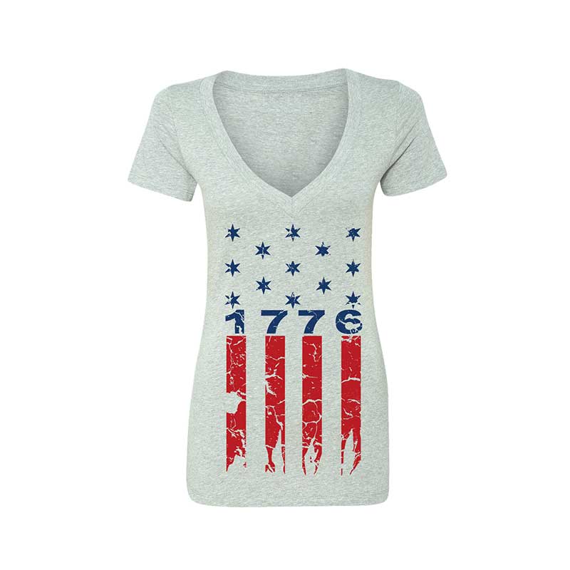1776 STARS 'N BARS WOMEN'S DEEP V-NECK