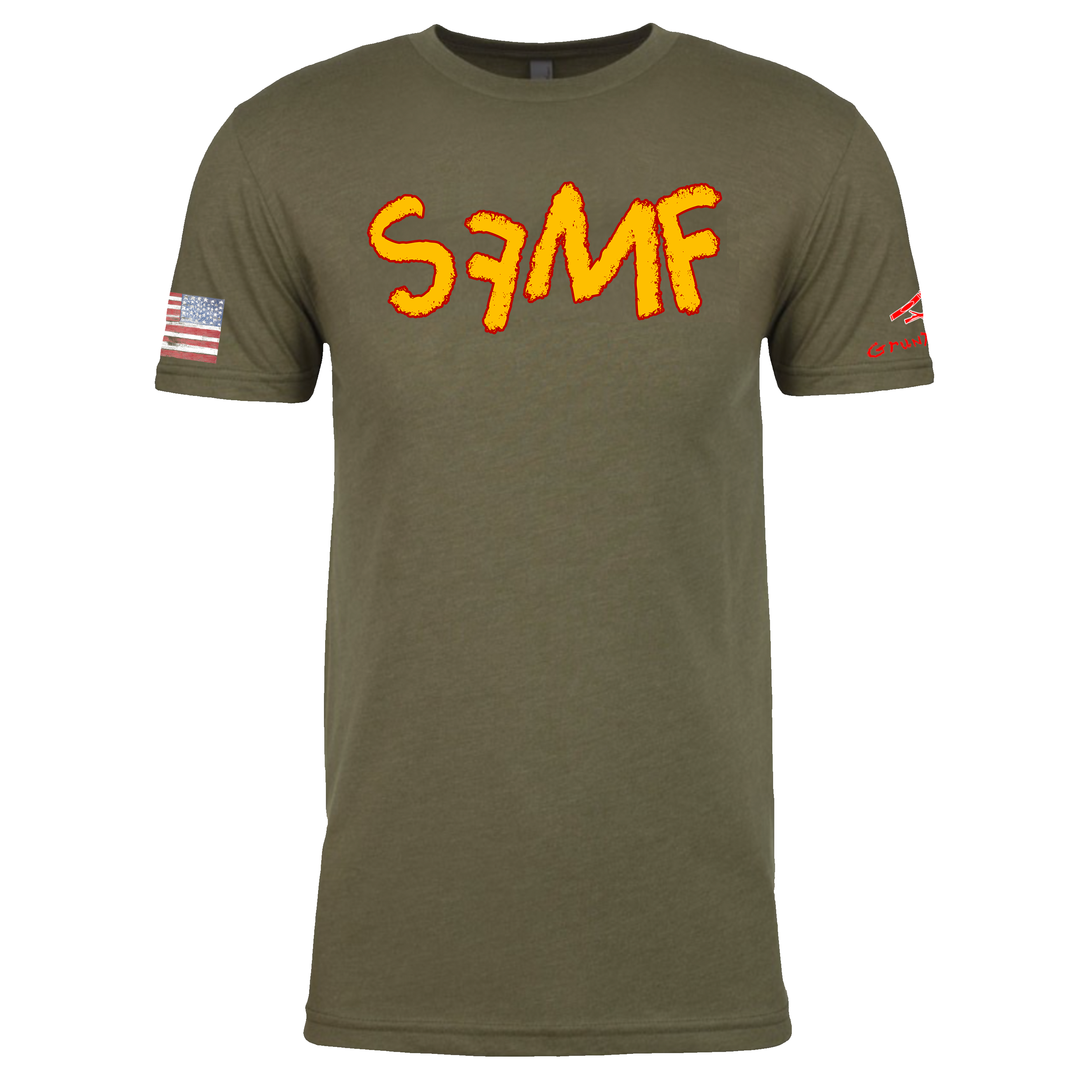 "SFMF" SEMPER FI, MUTHA FU*@#$ Crayon Shirt (OD OR CHARCOAL GRAY)